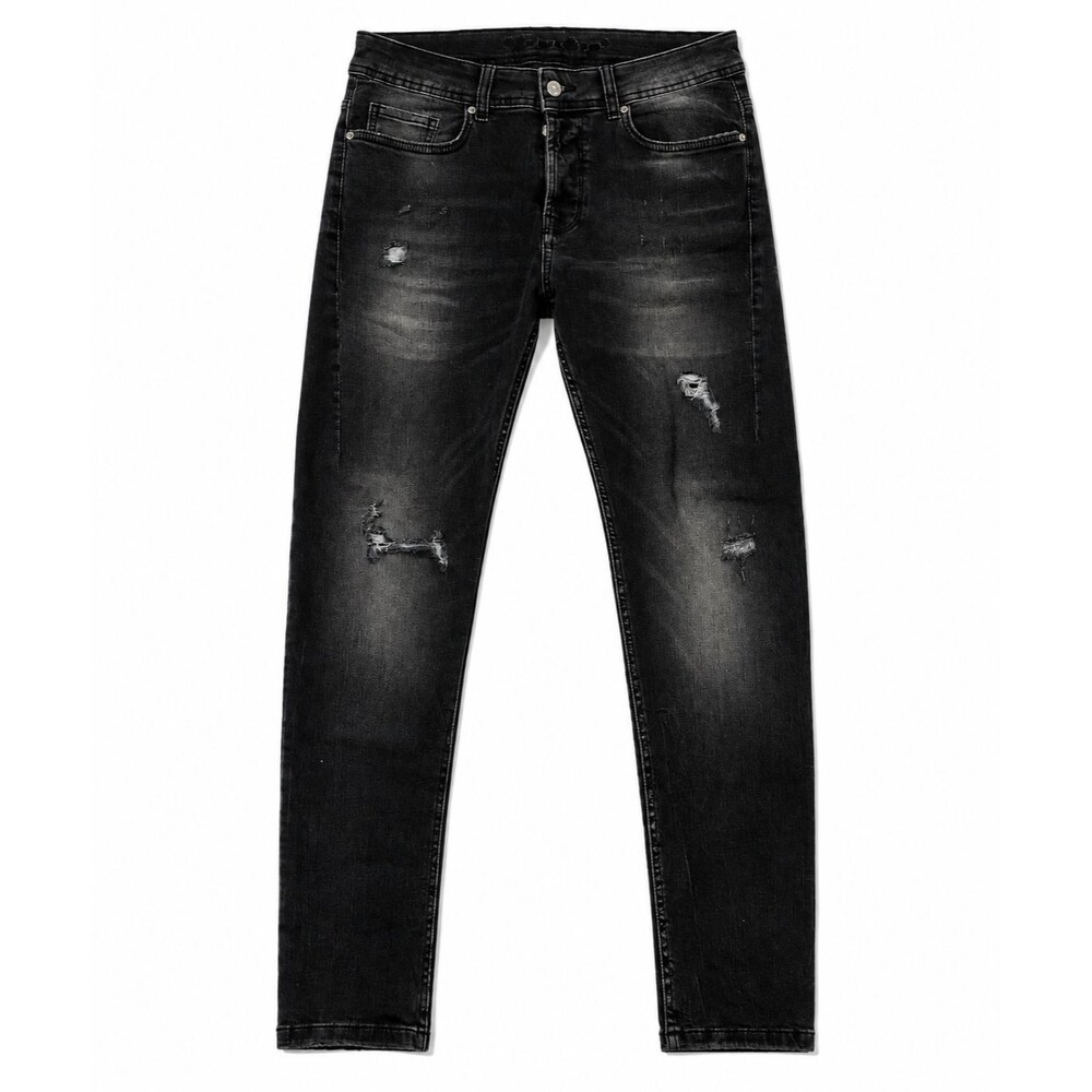 Mania Jeans Men’s 32x32 Custom Ripped Distressed Designer Denim